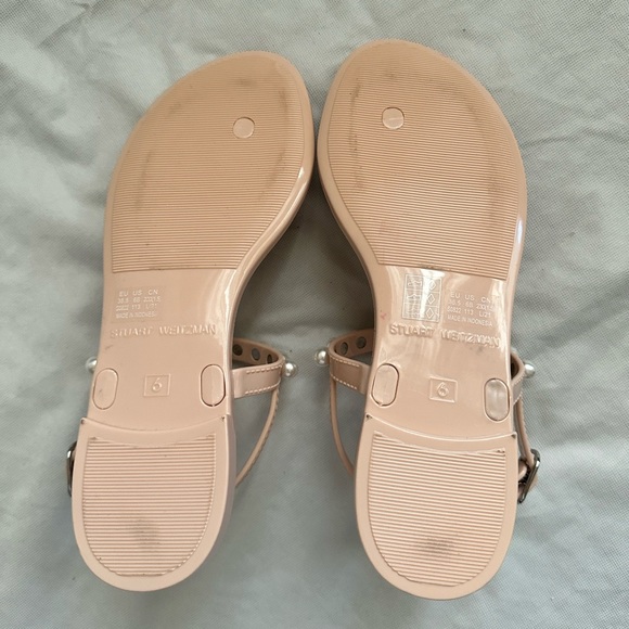 Stuart Weitzman
Goldie Pearly Stud Jelly Sandals, size 7 & size 6, color Poudre - Picture 8 of 8